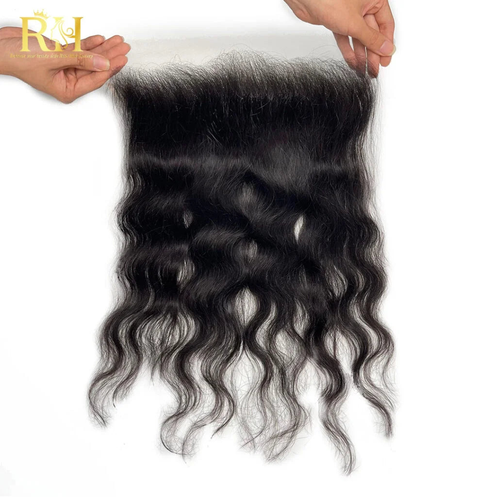13×6 HD SWISS FRONTAL – Raw SEA Wavy Natural color