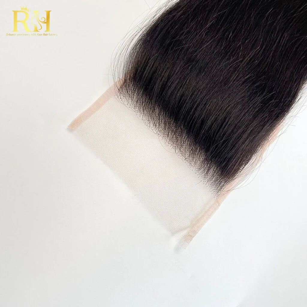 4×4 HD SWISS CLOSURE – Raw SEA Straight Natural color