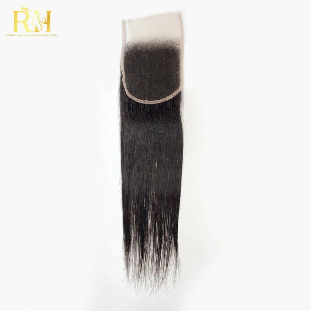 4×4 HD SWISS CLOSURE – Raw SEA Straight Natural color