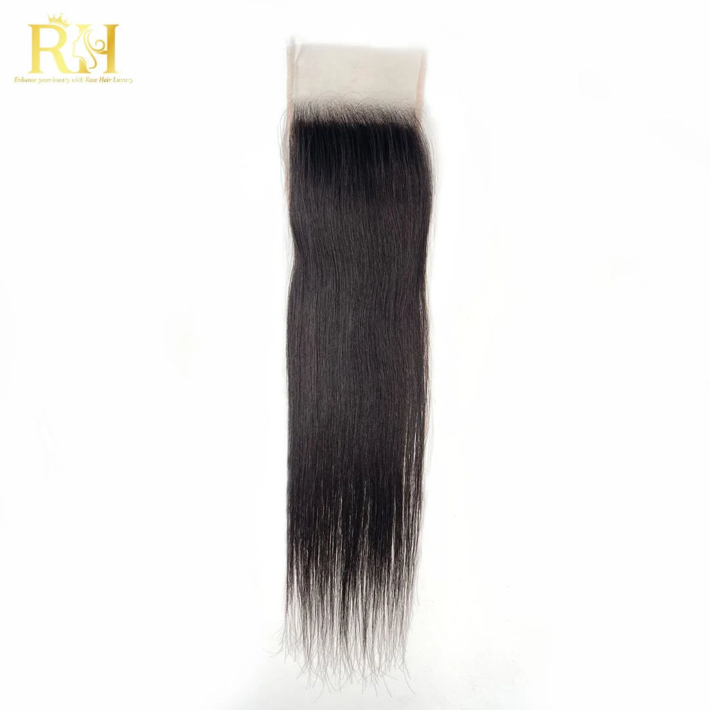 4×4 HD SWISS CLOSURE – Raw SEA Straight Natural color