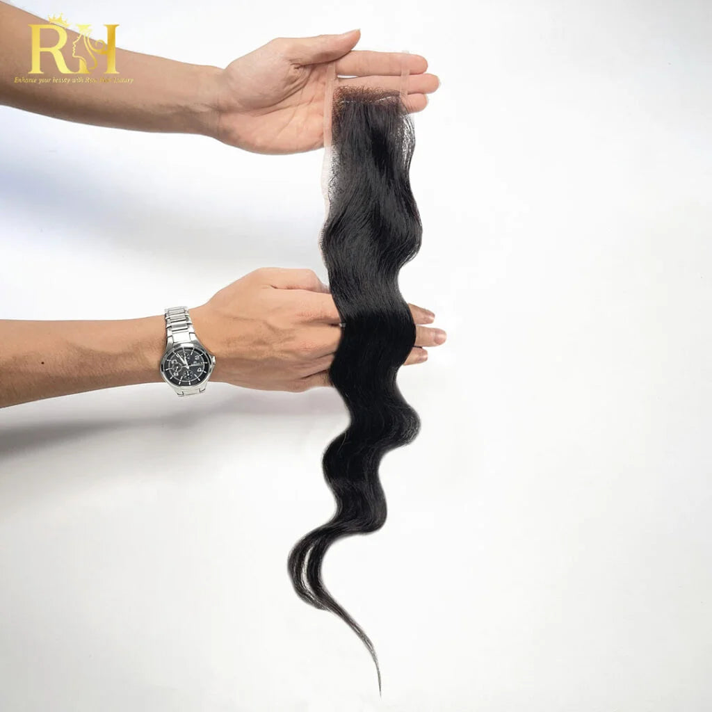 2×6 HD Swiss Closure – Raw SEA Wavy – Natural Color