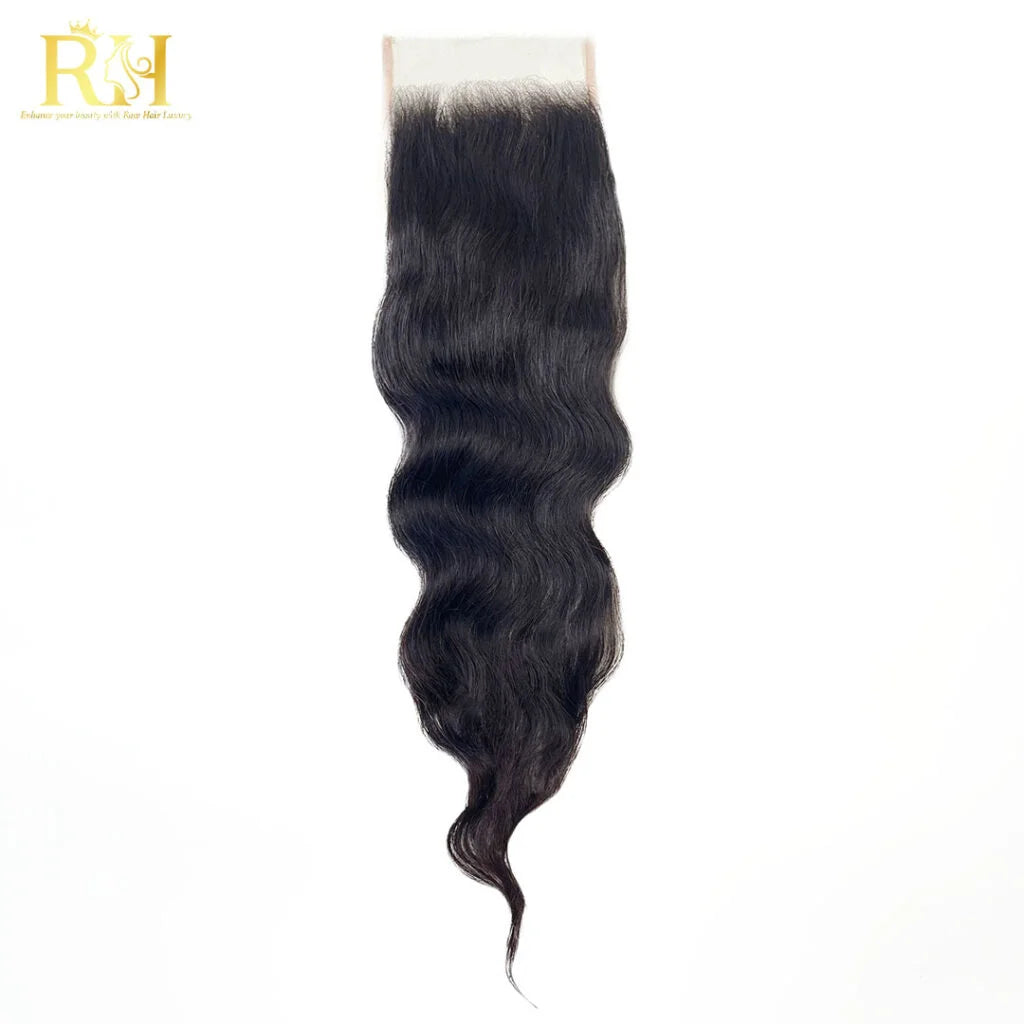 5×5 HD Swiss Closure – Raw SEA Wavy – Natural Color