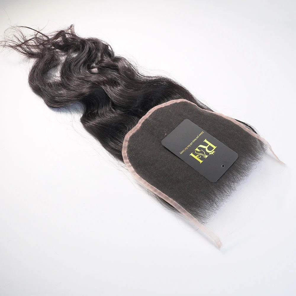 6×6 HD SWISS CLOSURE – Raw SEA Wavy – Natural Color